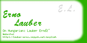 erno lauber business card